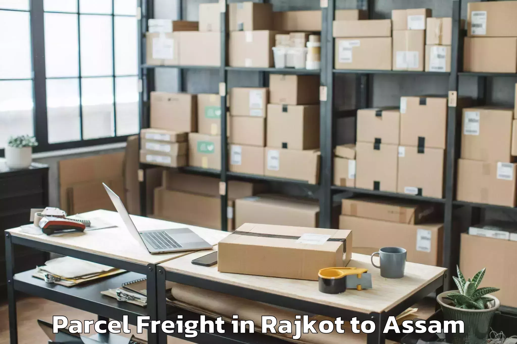 Top Rajkot to Dudhnoi Parcel Freight Available